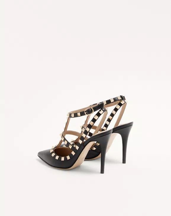 Valentino Rockstud Grainy Leather Ankle Strap Pump 100 Mm - Image 4